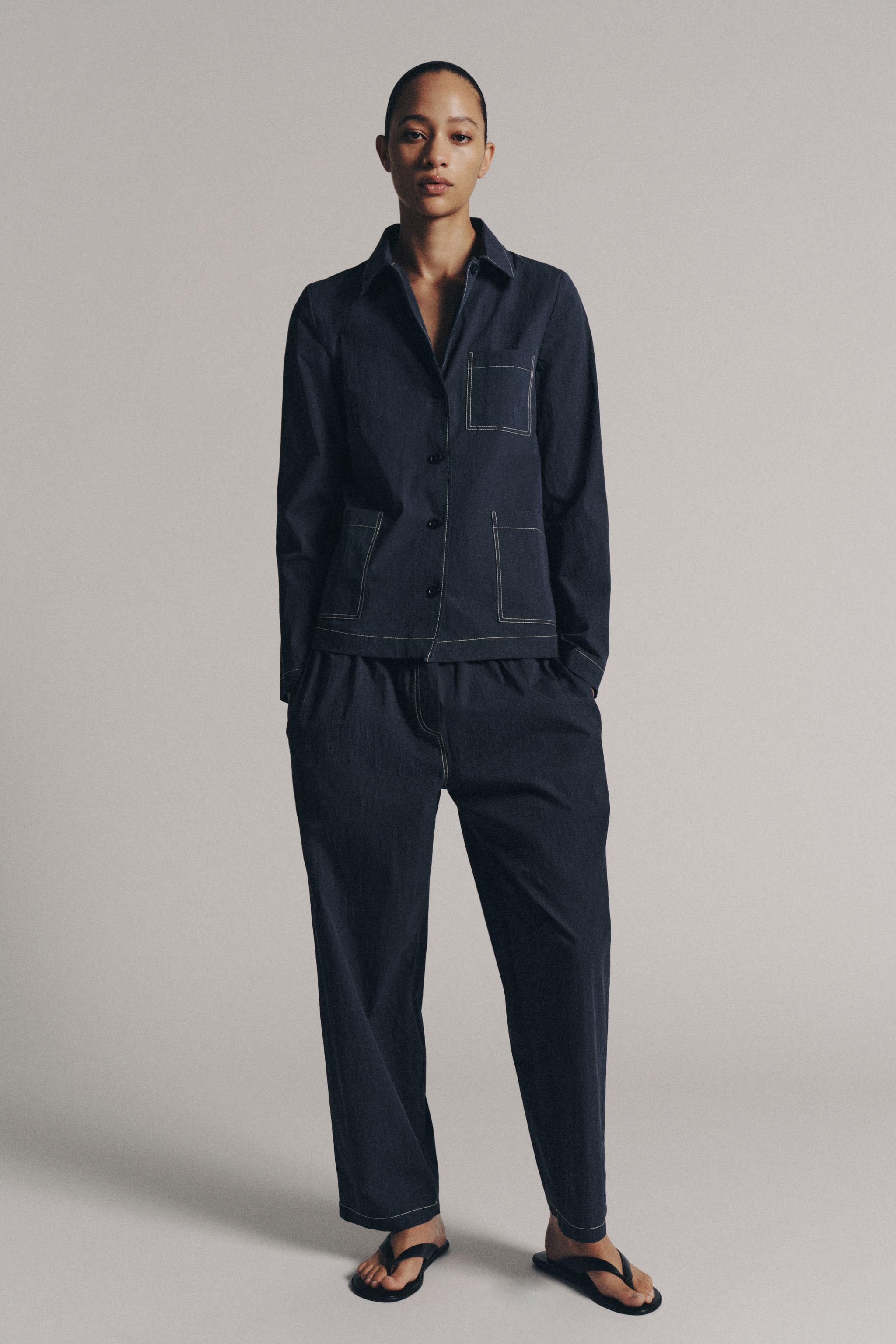 ZW COLLECTION TOPSTITCHED TROUSERS